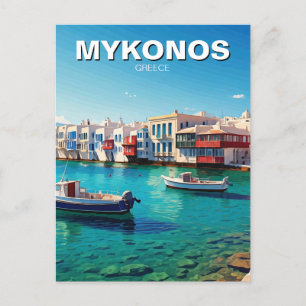 Carte Postale Bateaux des îles grecques de Mykonos