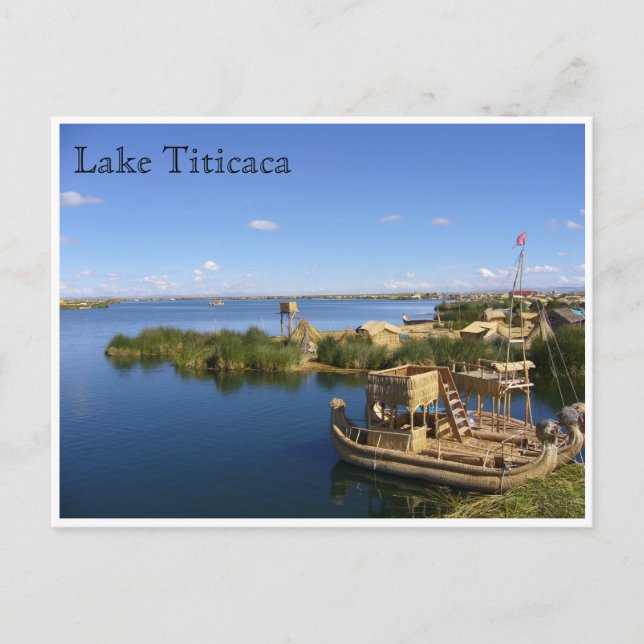 Carte Postale bateaux du lac titicaca (Devant)