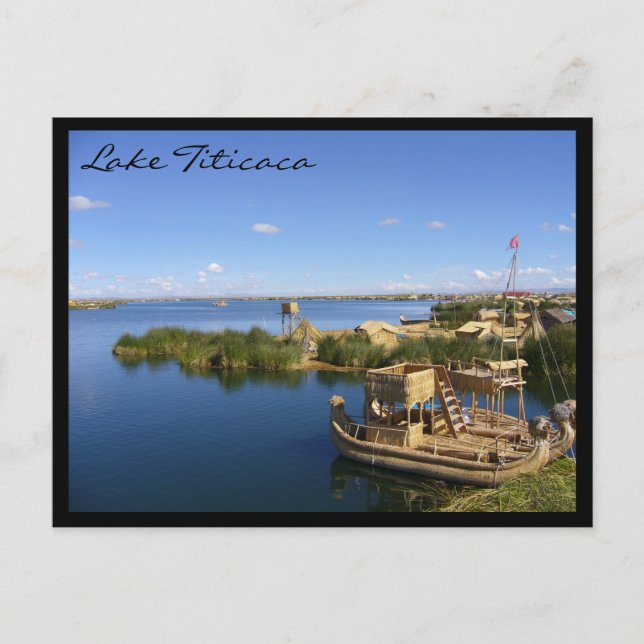 Carte Postale bateaux du lac titicaca (Devant)