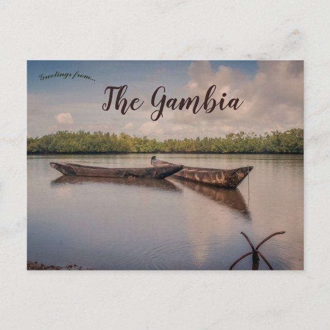 Carte Postale Bateaux en Gambie (Devant)