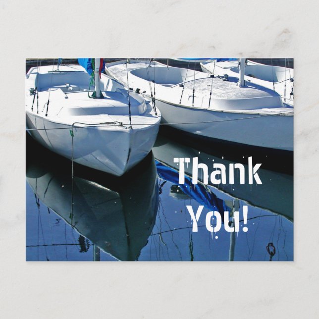 Carte Postale Bateaux en Merci du port de Yacht (Devant)
