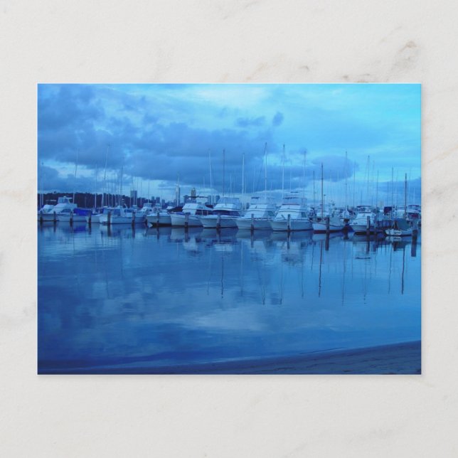 Carte Postale Bateaux Et Réflexions Au Royal Perth Yacht Club (Devant)