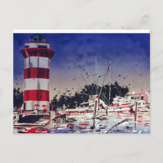 Carte Postale bateaux phare Hilton head Caroline du Sud