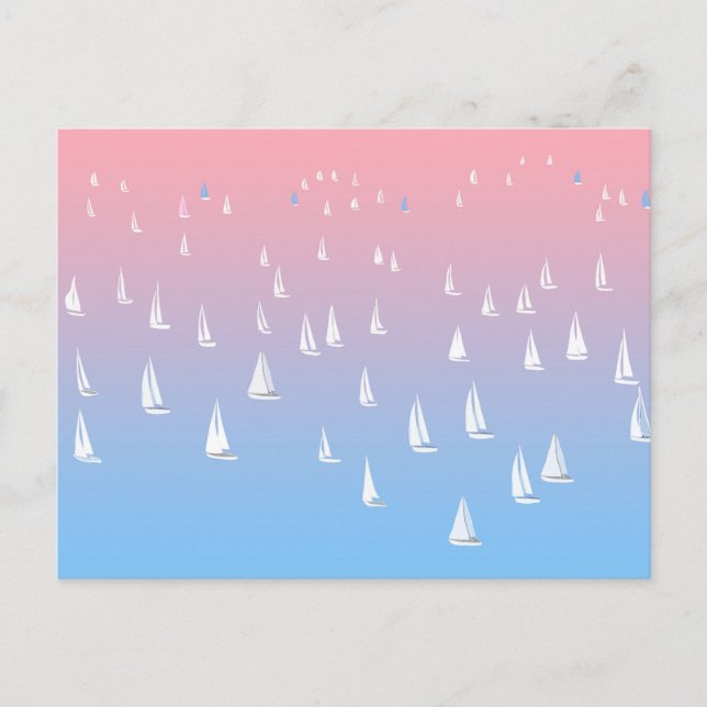 Carte Postale Bateaux Regatta sur l'océan (Devant)
