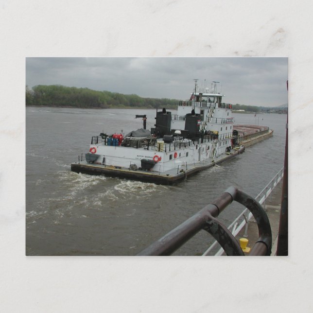 Carte Postale Bateaux-remorques sur le Mississippi (Devant)