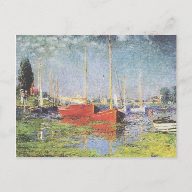 Carte Postale Bateaux rouges à Argenteuil (Devant)