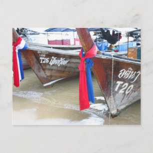 Carte Postale Bateaux Sur La Plage   Iles Phi Phi, Thaïlande