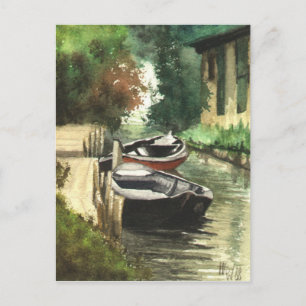 Carte Postale Bateaux sur la rivière