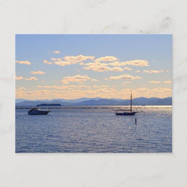 Carte Postale Bateaux sur le lac Champlain (Devant)