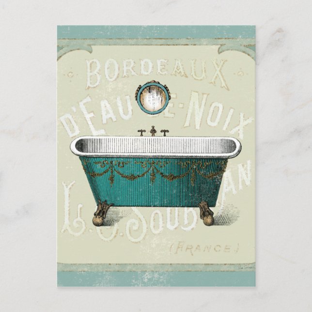 Carte Postale Bath parisien vintage (Devant)