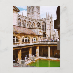 Carte Postale Bath, thermes romains et abbaye de Bath