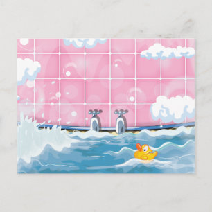 Carte Postale Bath Yellow Duck