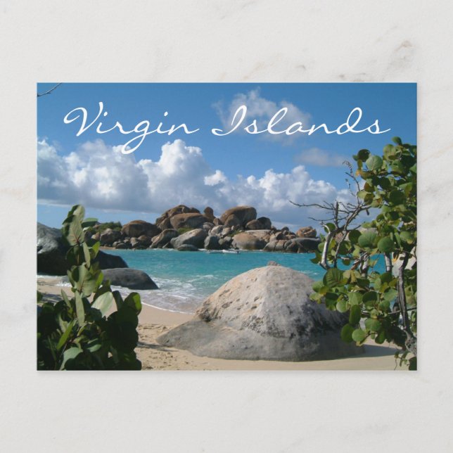 Carte Postale Baths Beach, Iles Vierges britanniques (Devant)