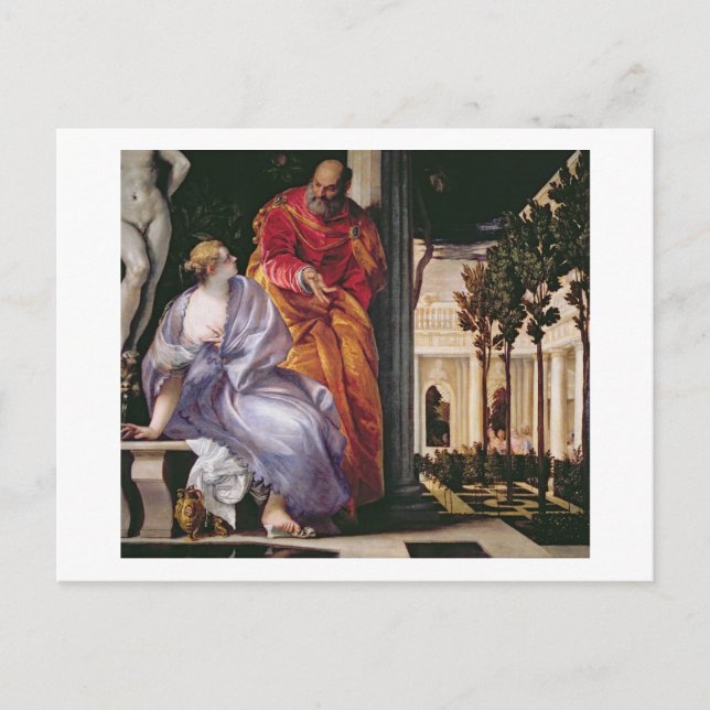 Carte Postale Bathsheba Bathing, c.1575 (oil on canvas) (Devant)