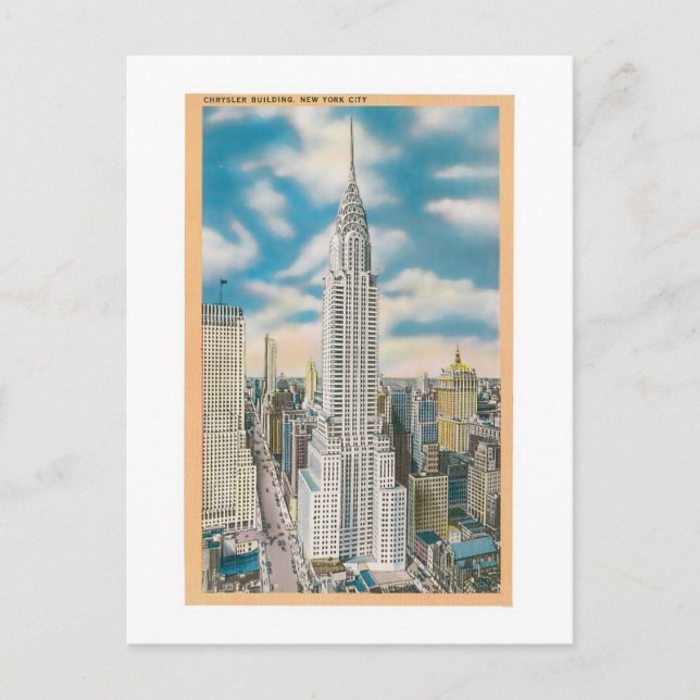 Carte Postale Bâtiment Chrysler, New York City (Devant)