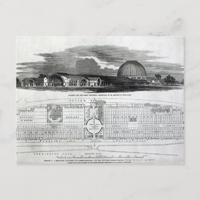 Carte Postale Bâtiment de la grande exposition industrielle (Devant)