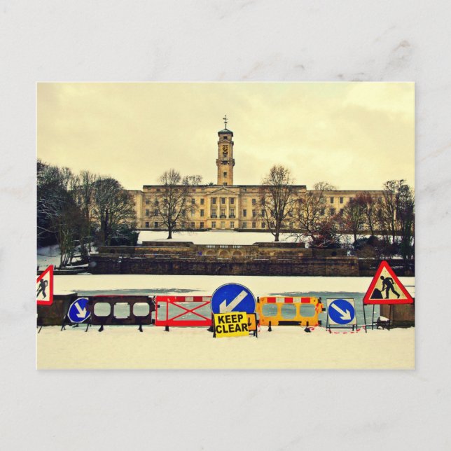 Carte Postale Bâtiment de Trent, université de Nottingham, hiver (Devant)