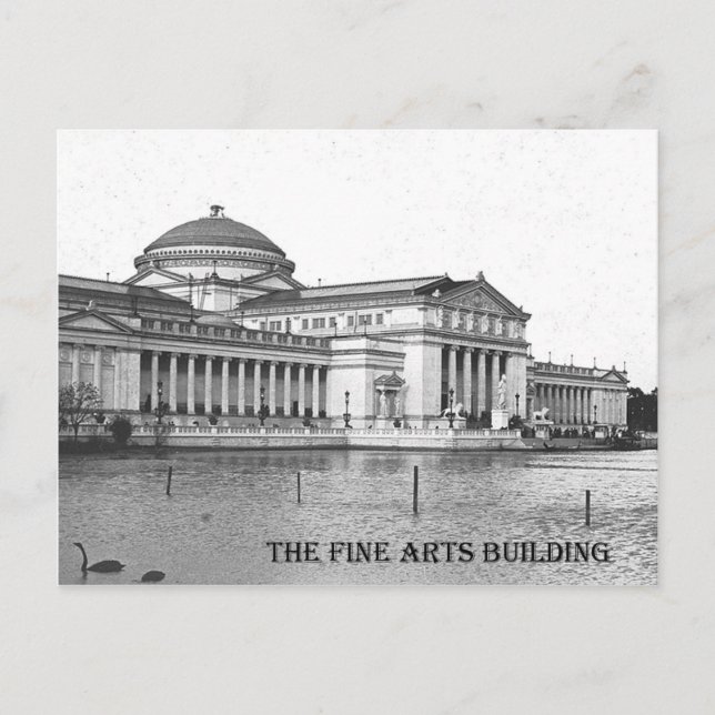 Carte Postale Bâtiment des Beaux-Arts, 1893 Exposition Columbia (Devant)