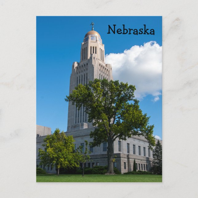 Carte Postale Bâtiment du Capitole de l'État du Nebraska (Devant)