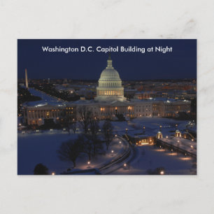 Carte Postale Bâtiment du Capitole de Washington D.C. par une nu