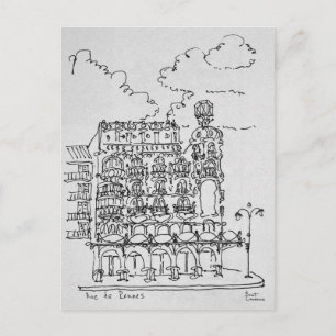 Carte Postale Bâtiment Haussmann Rue de Rennes, Paris