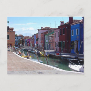 Carte Postale Bâtiments à Burano, Venise