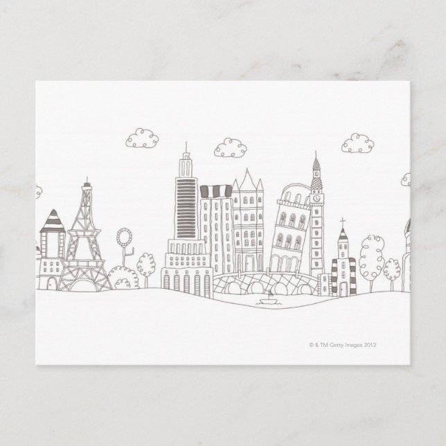 Carte Postale Bâtiments célèbres (Devant)