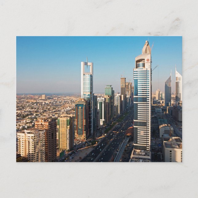 Carte Postale Bâtiments le long de Sheikh Zayed Road, Dubaï (Devant)