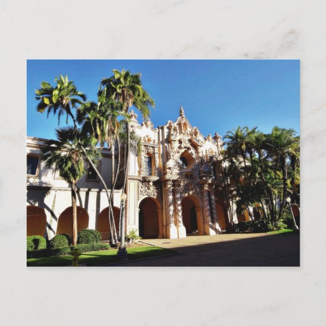 Carte Postale Bâtiments sur le Prado dans Balboa Park San Diego (Devant)
