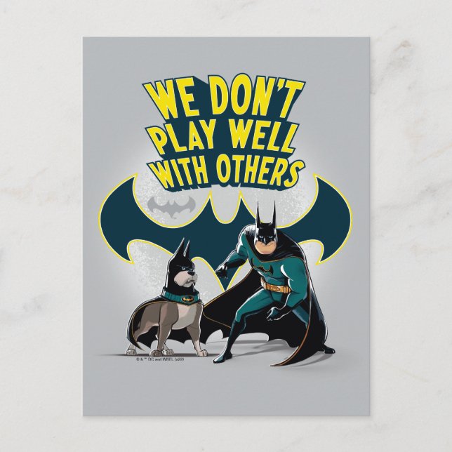 Carte Postale Batman & Ace - Nous ne jouons pas bien avec les au (Devant)