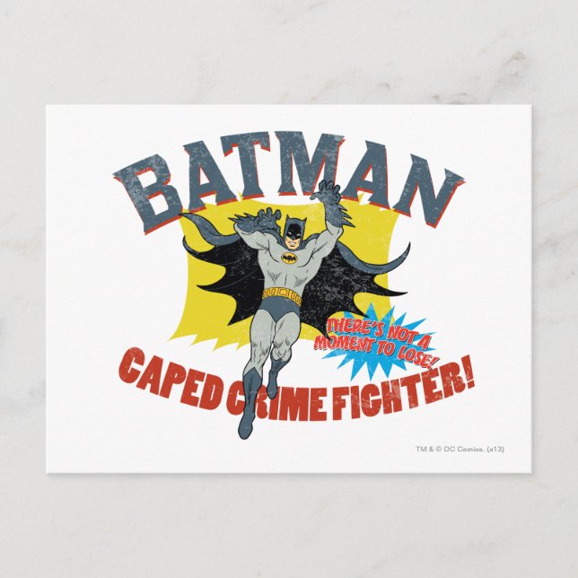 Carte Postale Batman Caped Crime Fighter (Devant)