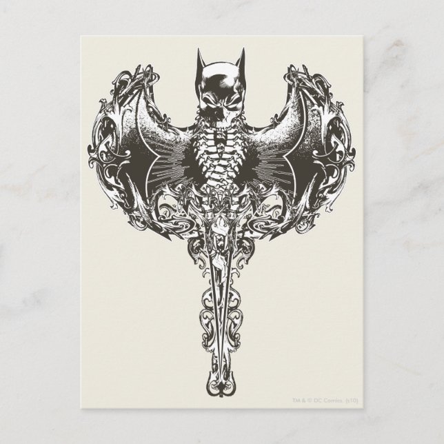 Carte Postale Batman Cowl et Crête de crâne (Devant)