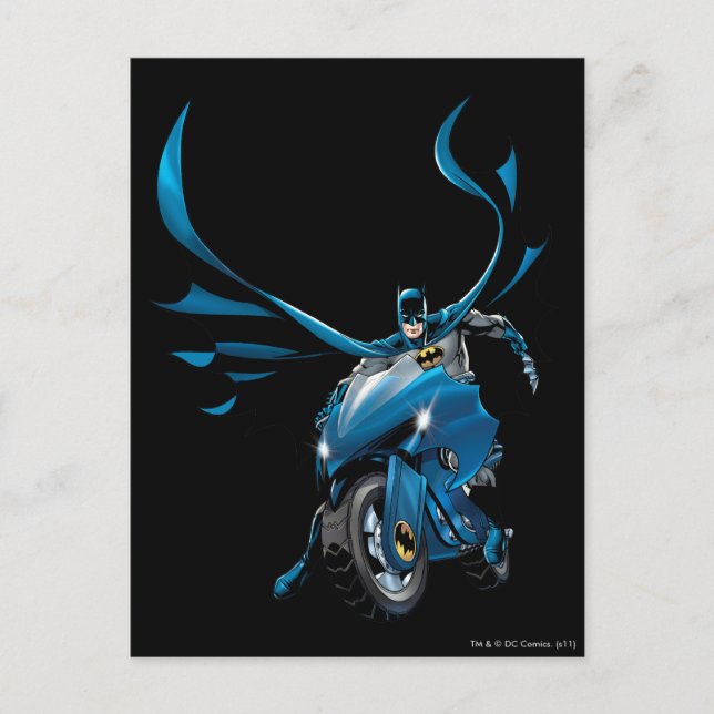Carte Postale Batman en cycle (Devant)