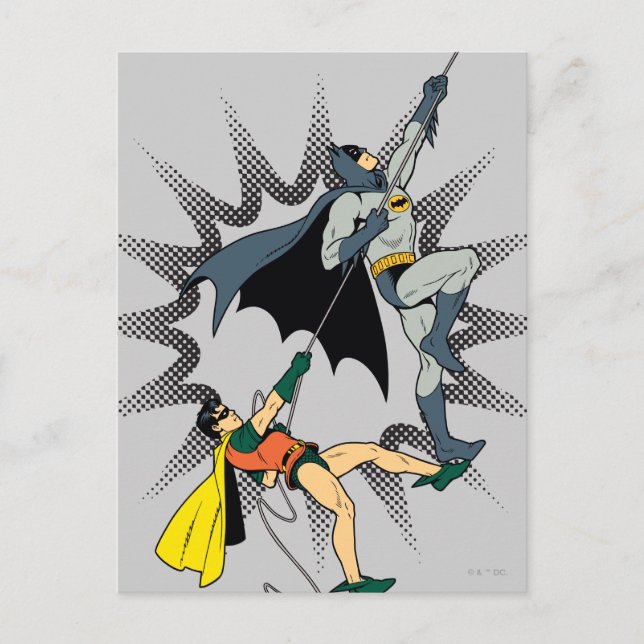 Carte Postale Batman Et Robin Grimper (Devant)