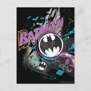 Carte Postale Batman Gotham Skyline Sketch