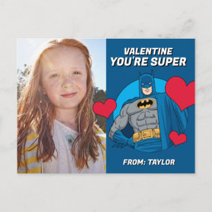 Carte Postale Batman Hearts HEUREUSE SAINTE-VALENTIN