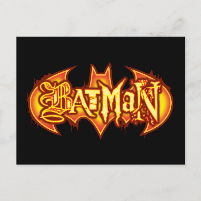 Carte Postale Batman | Logo saisonnier orange (Devant)