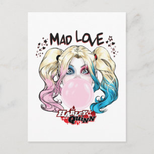 Carte Postale Batman   Mad Love Harley Quinn Chewing Bubble Gum