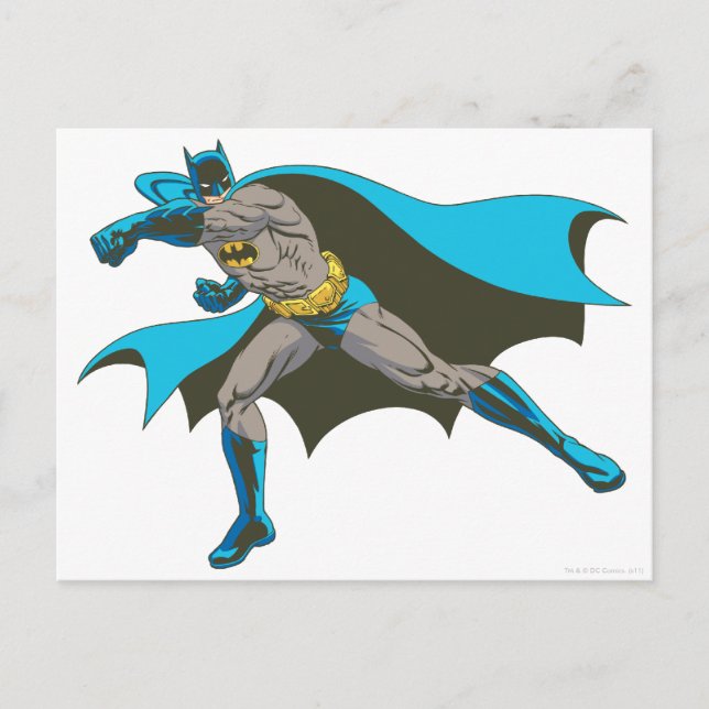 Carte Postale Batman Punching 2 (Devant)