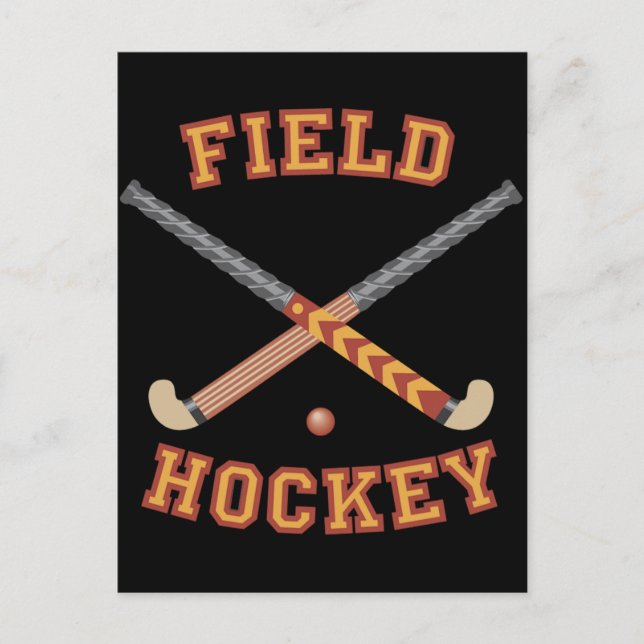 Carte Postale Bâtons de hockey sur gazon (Devant)