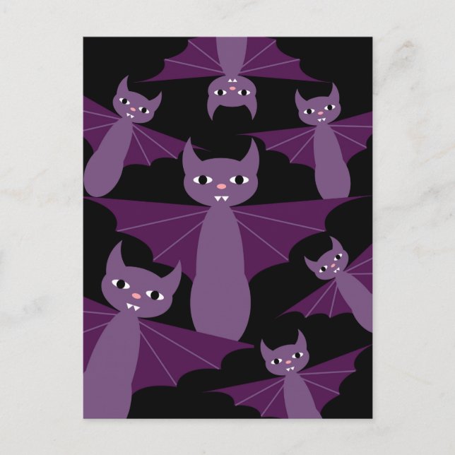 Carte Postale Bats pourpres (Devant)