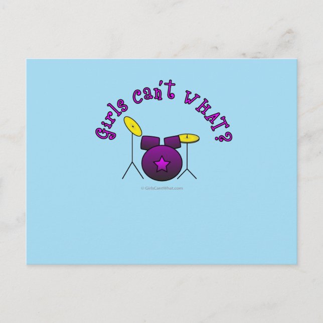 Carte Postale Batterie - Violet (Devant)