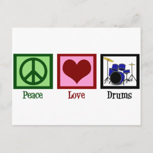 Carte Postale Batteries Peace Love