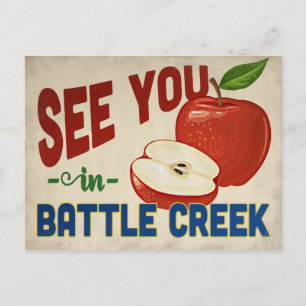 Carte Postale Battle Creek Michigan Apple - Vintage voyage