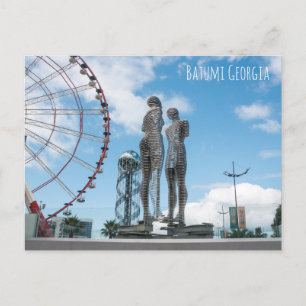 Carte Postale Batumi en Géorgie. Statue d'Ali et de Nino