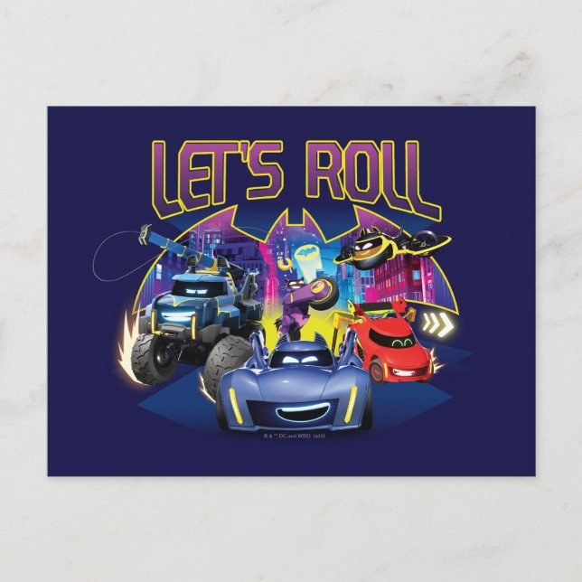 Carte Postale Batwheel™ Team - Let's Roll (Devant)