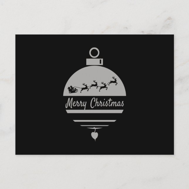 Carte Postale Bauble de Noël Joyeux Noël (Devant)