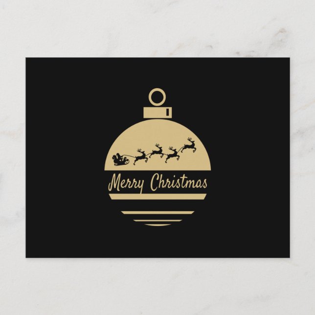 Carte Postale Bauble de Noël Joyeux Noël (Devant)