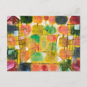 Carte Postale Baum und Architektur-Rhythmen - Paul Klee