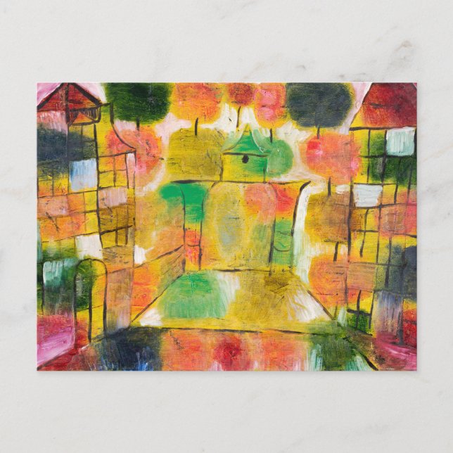 Carte Postale Baum und Architektur-Rhythmen - Paul Klee (Devant)